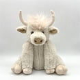 thumbnail image 6 of XIAHAO Cute Highland Cow Plush Toy with Sound, Posable 10" Realistic & Cute Stuffed Animal, Soft Jointed Scottish Cattle Doll for Birthday Christmas Festival Gifts (White No Sound), 6 of 8