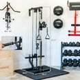 thumbnail image 3 of Synergee Wall Mounted Adjustable Dual Pulley Machine. Home Cable Attachment Station for Pulley System. For 1” and 2” Opening Weight Plates. Includes 2 Nylon Handles and Universal Attachment Points., 3 of 6