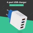 thumbnail image 2 of Peggybuy Portable 4 Ports USB Color Travel Charger Fast Charging Charger EU Plug Adapter, 2 of 6