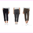 thumbnail image 2 of Jones New York Women's Relaxed Fit Cropped Twill Chino Pants 12/Graphic Charcoal, 2 of 2