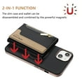 thumbnail image 2 of Dteck Magnetic Case for iPhone 13, 2 in 1 Wallet Case Detachable Card Holder, Compatible with MagSafe, Slim PU Leather RFID Blocking Credit Slots Zipper Pocket,Black, 2 of 7