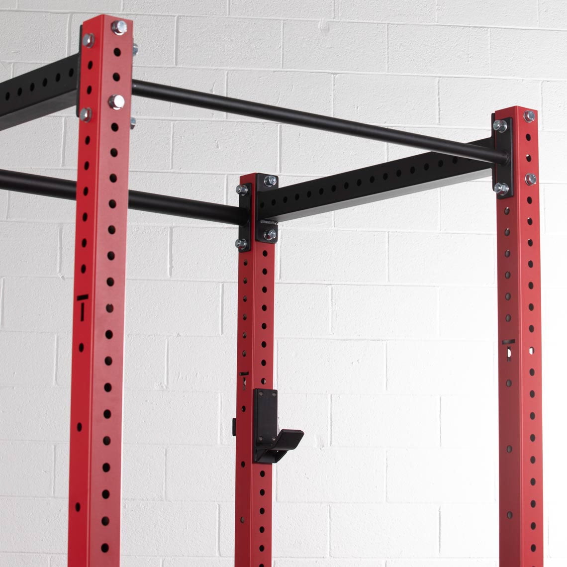 Titan Fitness X-3 Series 90" Red Bolt-Down Power Rack, 36" Depth, Rackable 1650 LB Cage, 1.25" and 2" Pull Up bars, Standard J-Hooks, Weight Plate Holders, Weightlifting and Strength Training