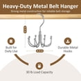 thumbnail image 3 of Z ZEDODIER 2 Pack Metal Belt Organizer for Closet, Rotating Hanger Holds up to 48 Belts, Silver, 3 of 6