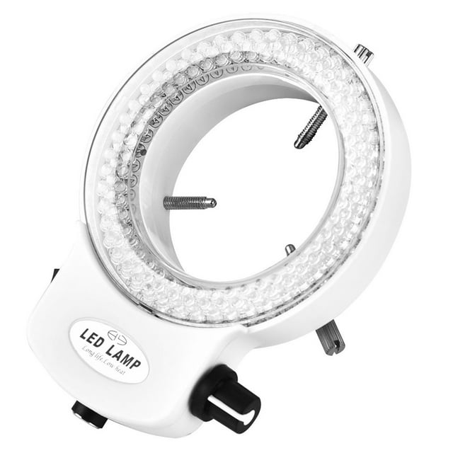 Microscope Camera Lamp ,144 LED Beads Light Source Brightness Adjustable Ring Lamp