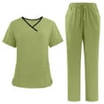 thumbnail image 2 of Hearthz Scrubs for Women Set Medical Uniform Stretch V-Neck Top & Straight Leg Pants Womens Scrub Sets, 2 of 6