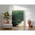 thumbnail image 4 of [UNFRAMED] Japanese Wave Art, Boat at Sea Print, Minimalist Ocean Poster, Traditional Style Wall Art, 4 of 5