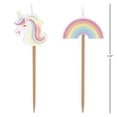 thumbnail image 2 of Way To Celebrate Unicorn and Rainbow Birthday Candles, 6 Count, 2 of 4