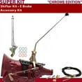 thumbnail image 1 of American Shifter  904 Shifter Kit 16 in. E Brake Cable Chrome Dual Shift 16 Handle Ringed Knob for CE5F2, 1 of 1