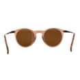 thumbnail image 4 of Gentlemans Fashion Round Keyhole High Temple Horned Sunglasses Matte Brown Tortoise, 4 of 4