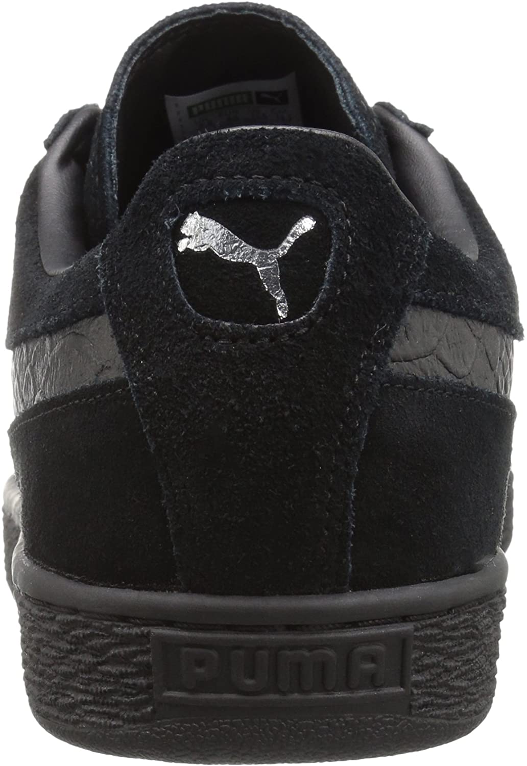 PUMA 363164-06 : Men's Suede Classic Mono Reptile Fashion Sneaker, Black (Puma Black-puma Silv, 8.5 D(M) US) - image 3 of 8
