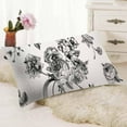 thumbnail image 3 of Roses Tulips，Throw Pillow Covers Vintage Floral with Victorian Bouquet of Flowers on Garden Delphinium Petunia Pillow Case 12x20 Inches, 3 of 6