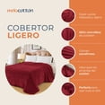 thumbnail image 4 of Cobertor Ligero Liso Matrimonial Hotelero Suave Y Calientito. MOD.ROJO CARMIN, 4 of 4
