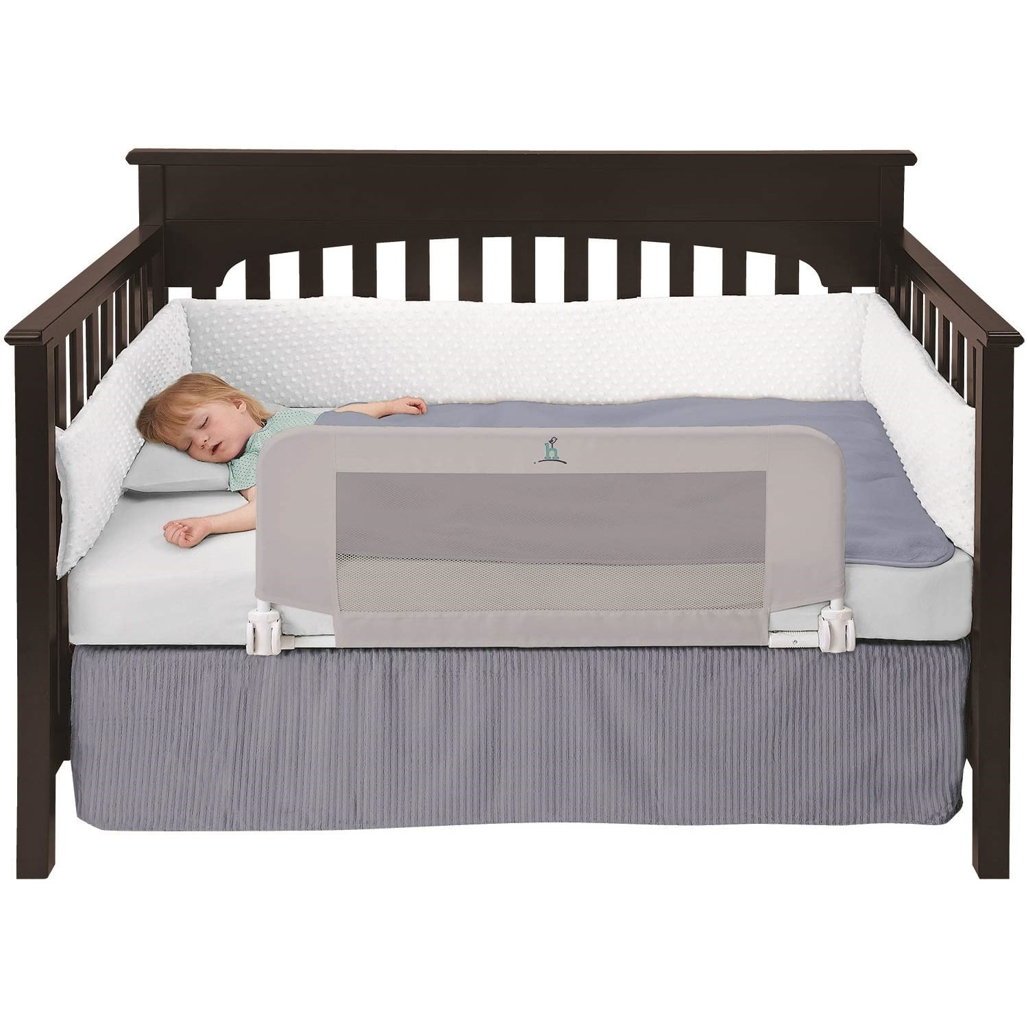 Safety Guard Rail for Convertible Crib & Toddler Bed Pebble Grey Graco