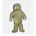 thumbnail image 3 of Ambesonne Bigfoot Shower Curtain, Quirky Grungy Bigfoot, 69"Wx75"L, Khaki and Black, 3 of 3