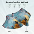 thumbnail image 2 of Zufioo Woman Under Blossoming Tree Waterproof Reflective Holographic Bucket Hat,Men and Women Night Reflective Hat,Rave Festival Boonie Cap, 2 of 6