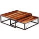 thumbnail image 1 of Juego de mesa de café Nesting VidaXL de madera maciza de sheesham, 2 piezas, 1 of 9