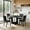 Dark Gray, variant on Leovanni Modern 48" 5-Piece Solid Wood Dining Table Set with 4 Upholstered Chairs, Rectangular Kitchen & Dining Room Set, Natural