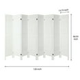 thumbnail image 5 of Hofitlead 8 Panel Room Divider,5.6FT Tall Freestanding Louver Wood Screen,Privacy Partition Wall,White, 5 of 7