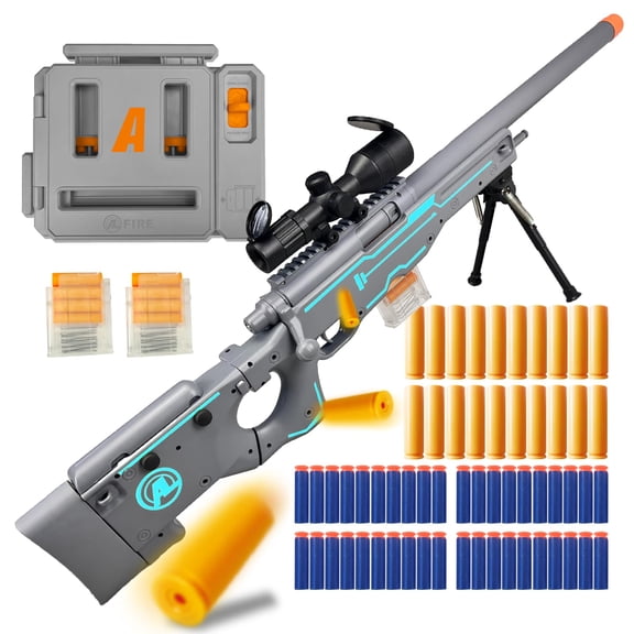 Pistola de Juguete ギンポー Blast-N-Load con expulsión de casquillos y 40 dardos