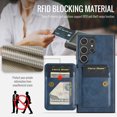 thumbnail image 5 of Designed for Samsung Galaxy S24 Ultra Case Wallet with RFID Blocking Card Holder PU Leather Credit Card Slots Cash Pocket Phone Cases for Men Women Back Flip Magnetic Clasp Protective Cover,Blue, 5 of 9