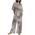 thumbnail image 2 of Puntoco Traje De Verano Para Mujer Pantalones Cortos De Color Con Estampado De Moda Traje Casual De Dos Piezas Puntoco Puntoco-5725, 2 of 5