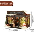 thumbnail image 3 of CGYan Toys and Hobbies DIY Christmas Theme Miniature House Kit Book Gaming With Furniture & LED Great Creative Crafts Gift For Birthday Model Building Kit For Adults Kids Christmas 10ml, 3 of 9