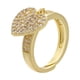 thumbnail image 4 of Jumpingount Anillo de dedo abierto con anillo de plata ajustable único para mujer, anillo con colgante de corazón, anillo ajustable de oro Type2 NO2, 4 of 6