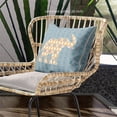 thumbnail image 3 of Elephant Silhouette Duo Indoor/Outdoor Pillow with Removable Cover in Green Pink Orange16x16, 3 of 4