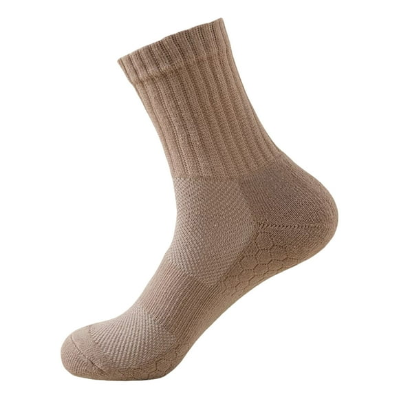 Chaussettes de Sport Respirantes pour Hommes, Design Sans Nid d'Abeille, Couleur Unie, Chaussettes de Basket pour Automne Hiver Confort