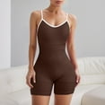 thumbnail image 2 of OSOLU Women's Sport Seamless Jumpsuit Yoga Jumpsuit Sleeveless Elastic Tracksuits Padded Gym Playsuit Ribbed Rompers For Fitness Jogging Coffee L, 2 of 7