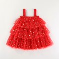 thumbnail image 4 of XXWXYD Toddler Baby Girl Christmas Tu𝗍u Dress Star Sequin Princess Par𝗍y Tulle Dress Sleeveless Birthday Holiday Skirt Festive Gown, 4 of 9