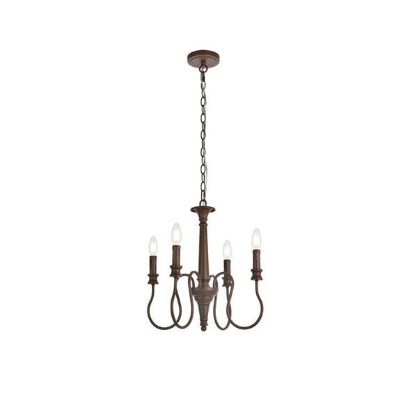 Flynx 4 lights pendant in weathered oak