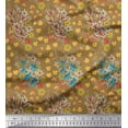 thumbnail image 1 of Soimoi Velvet Fabric Butterfly,Daisy & Sunflower Floral Print Fabric by The Yard 58 Inch Wide, 1 of 1