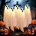 thumbnail image 2 of Luces solares con forma de fantasma para Halloween, 60 cm, para exteriores, paquete de 5, 2 of 9