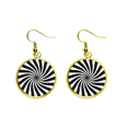 thumbnail image 1 of illusion lines cyclically repeating waves ear dangle en drop earring jewelry woman, 1 of 3