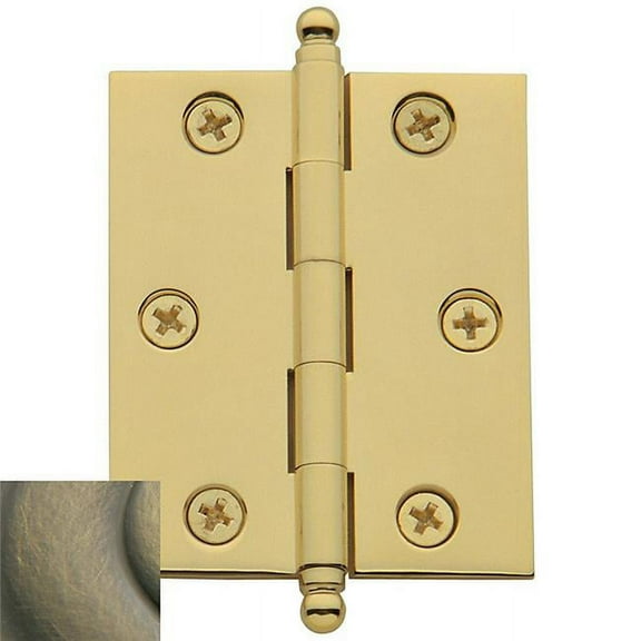 Baldwin 1080050I Ball Tip Hinge, Antique Brass