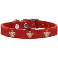 thumbnail image 1 of Gold Crown Widget Genuine Leather Dog Collar Red 22, 1 of 2