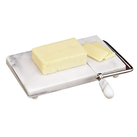 Fox Run  Brands White Marble 8 x 5-inch Cheese Slicer with 2 Free Replacement (Best Wire Cheese Slicer)