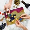thumbnail image 5 of Guitar Cutting Board, Abstract Strings Pattern Watercolor Effect Vintage Inspirations, Decorative Tempered Glass Cutting and Serving Board, Small Size, Violet Blue Magenta, by Ambesonne, 5 of 5