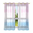 thumbnail image 6 of Yayeee Window Curtains Set of 2 for Living Room Light Filtering 63"x52", Light Pink Stripes, 6 of 7