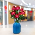 thumbnail image 4 of Twfbrm Camellia Artificial Flowers, Realistic Silk Camellia Flower with Leaves & Stems, UV Resistant Real Touch Faux Plants Flowers Bouquet Vase Filler Spring Decoration for Indoor Outdoor Wedding, 4 of 7