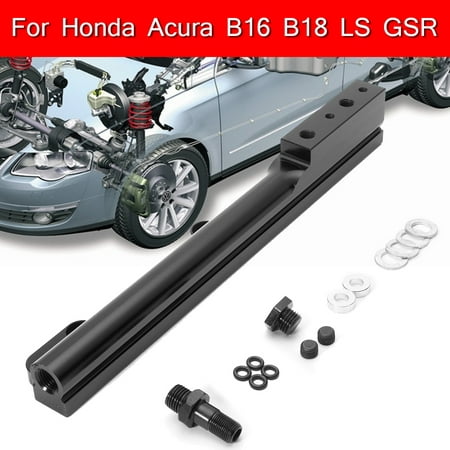 Black High Fuel Rail for Honda Acura B16 B18 LS GSR Integra B Series
