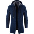 thumbnail image 1 of Suéter de punto para hombre, chaqueta, gabardina, elegante, de color liso, con forro polar, para otoño e invierno, 1 of 6