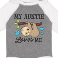 thumbnail image 4 of Inktastic My Auntie Loves Me with Sloth and Hearts Boys or Girls Long Sleeve Baby Bodysuit, 4 of 5