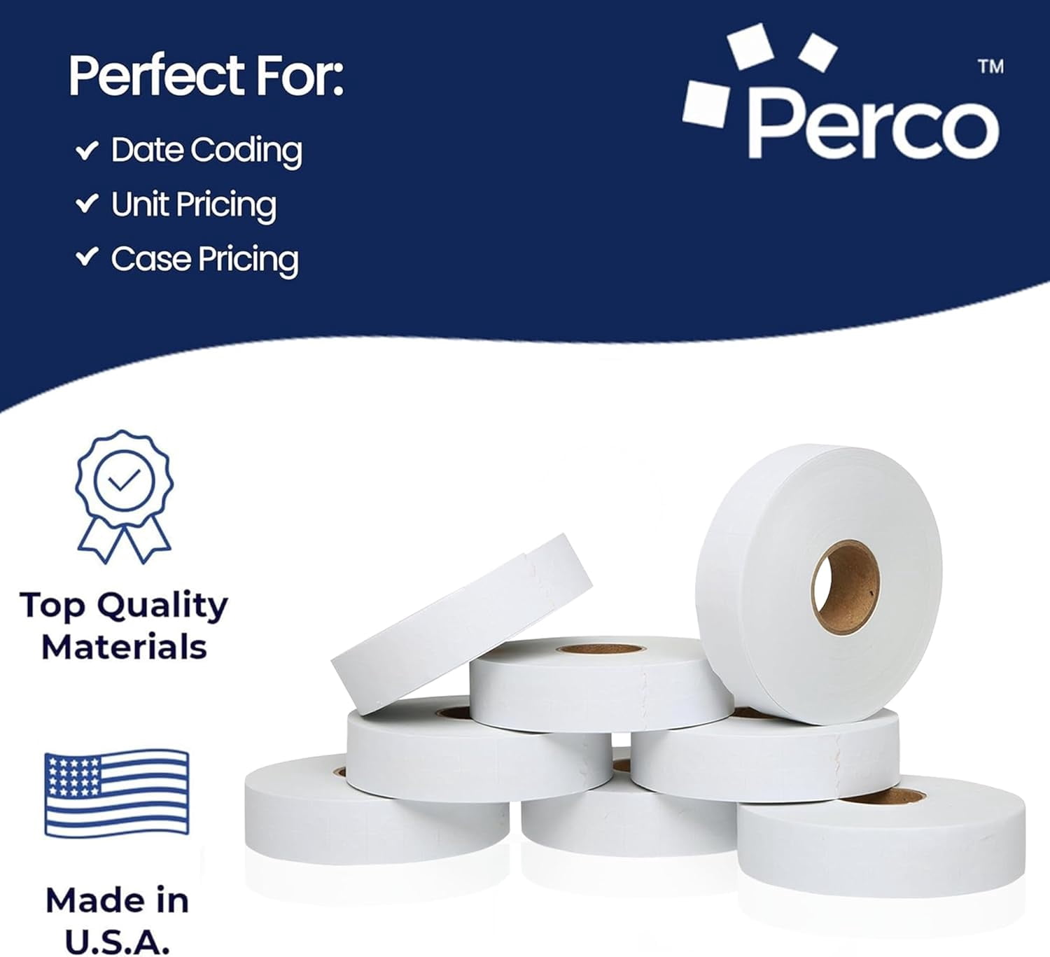 Freezer Adhesives Labels for Monarch 1131 White - 20,000 labels w/ 8 Rolls Value Pack, 1 Sleeve - Made in USA