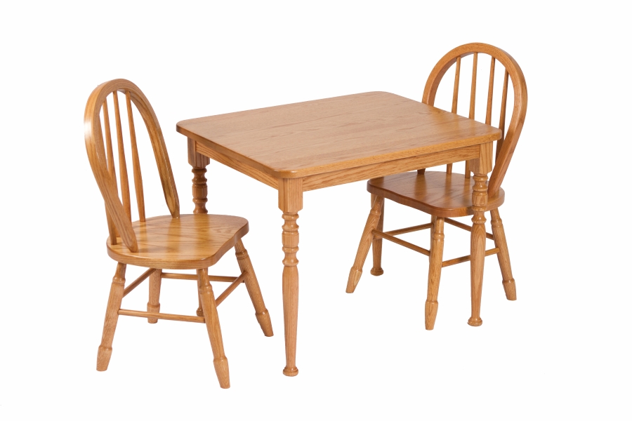 Furniture Barn USA Kid's Round Table with 2 Spindle Chairs