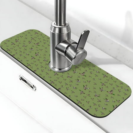 

Matuu Mallard Duck for Kitchen Sink Splash Guard Faucet Mat for Kitchen Sink for Kitchen Bathroom Faucet Mat (15 x 5.5 )