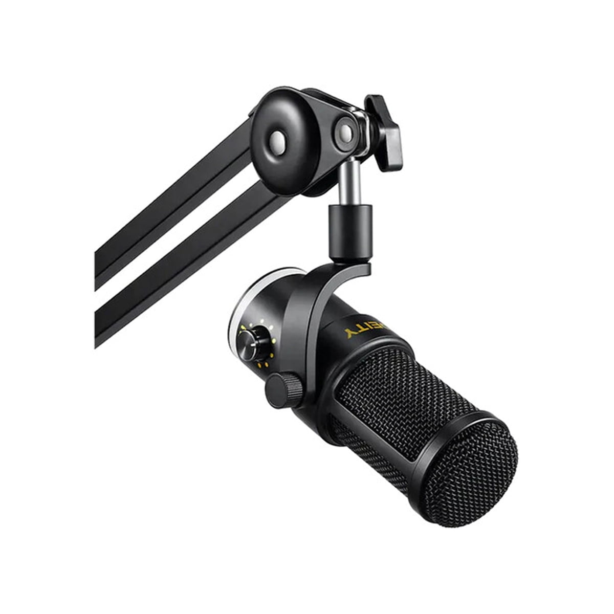Deity Microphones VO-7U Dynamic Supercardioid USB Streamer Microphone with Boom Arm, Black