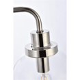 thumbnail image 5 of Maklaine Modern 3-Light Metal Bath Sconce in Polished Nickel and Clear, 5 of 7