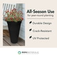 thumbnail image 3 of Tierra Verde Aria Indoor Outdoor Self Watering Tall Planter, 15"W x 26"H, Black, 3 of 9